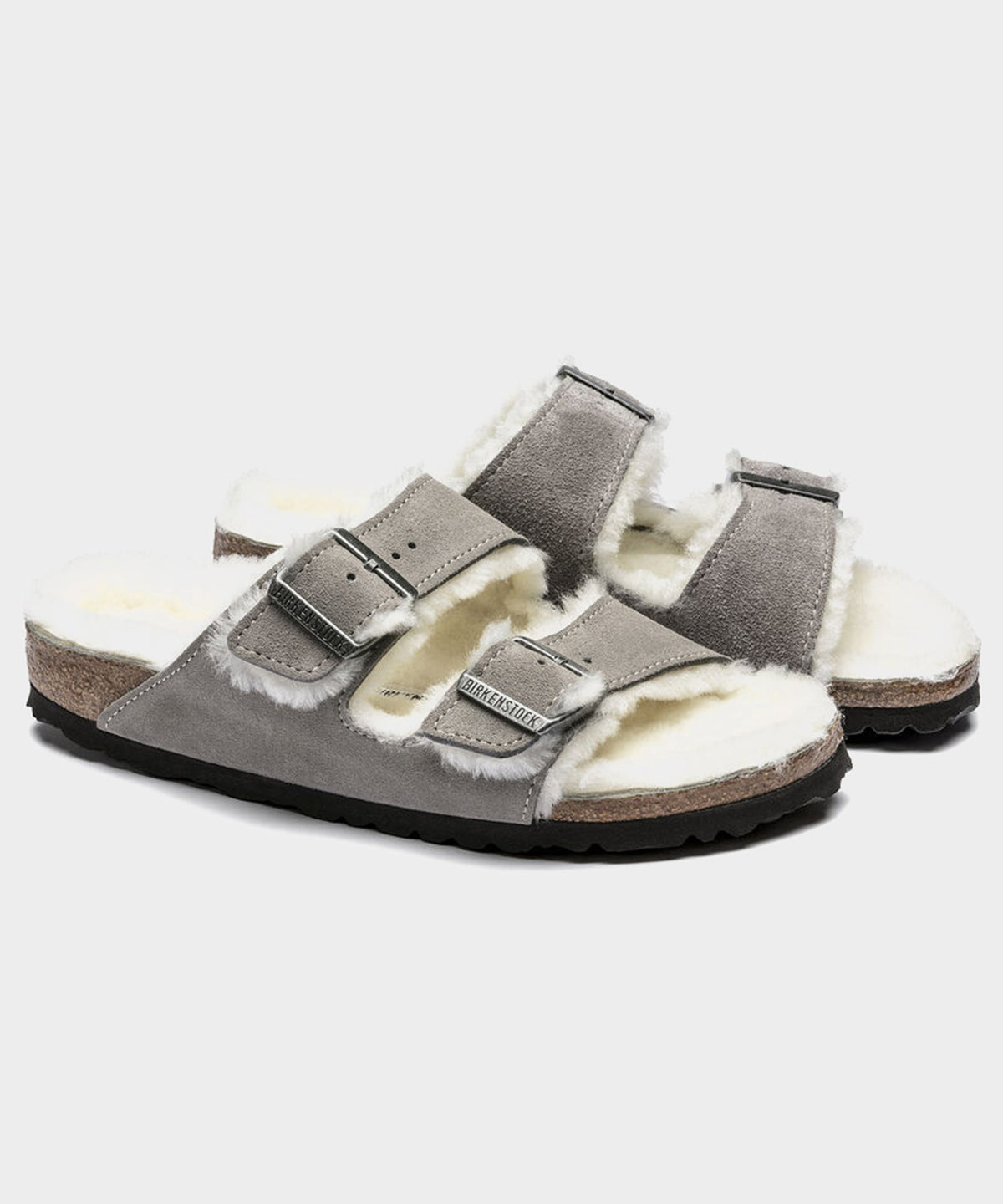 Birkenstock Arizona Shearling Sandal - Grey
