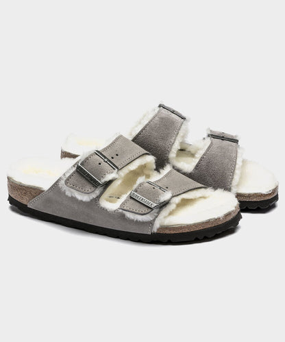 Birkenstock Arizona Shearling Sandal - Grey