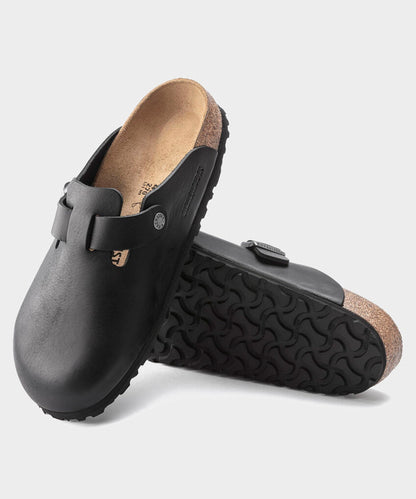 Birkenstock Boston Leather Grip Clog - Black