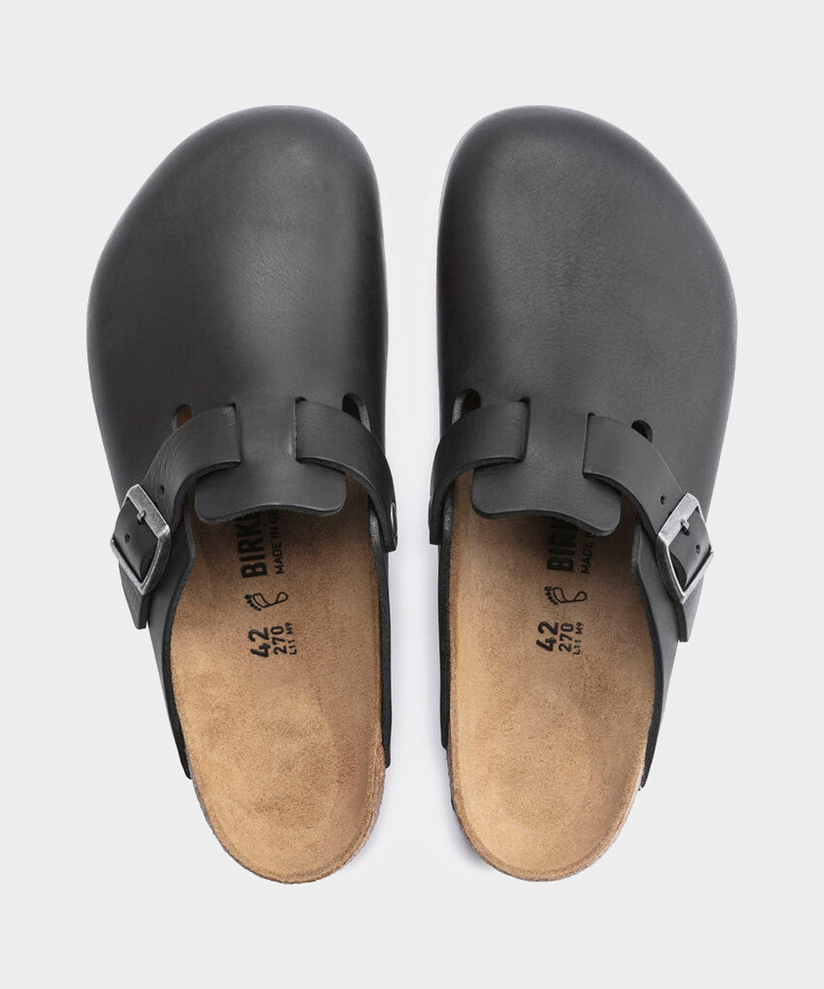 Birkenstock Boston Leather Grip Clog - Black