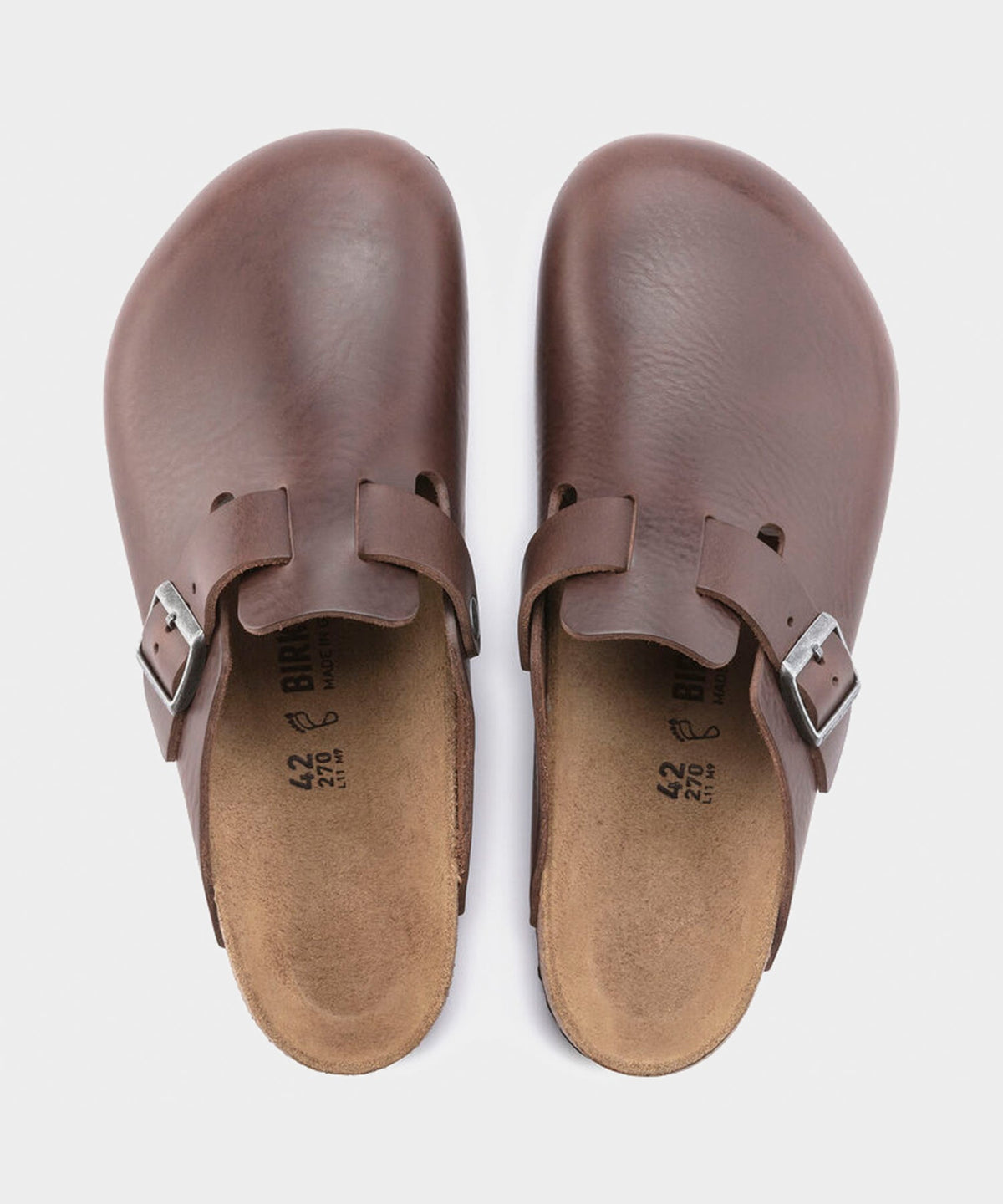 Birkenstock Boston Leather Grip Clog - Brown