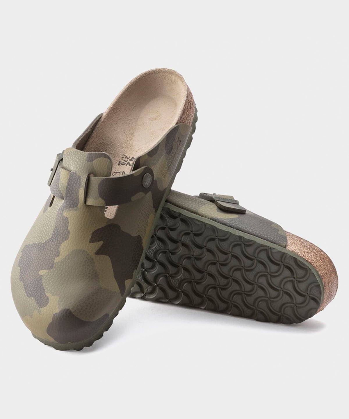 Birkenstock Boston Olive Camo Print - Olive Camo Print