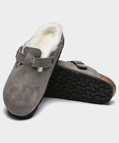 Birkenstock Boston Shearling Mule - Grey
