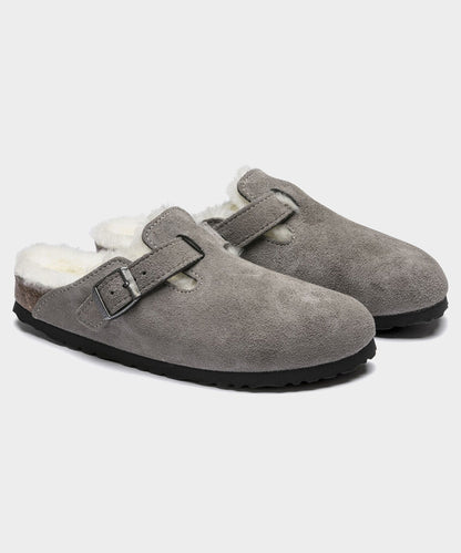Birkenstock Boston Shearling Mule - Grey