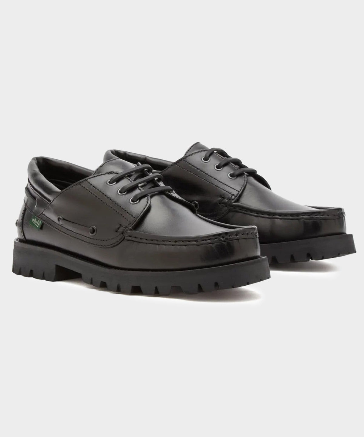 Paraboot Briac Lug Boat Shoe - Black