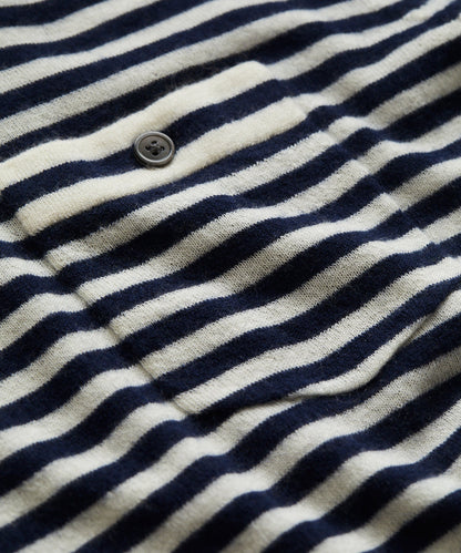 Premium Cashmere Pocket Tee - Navy