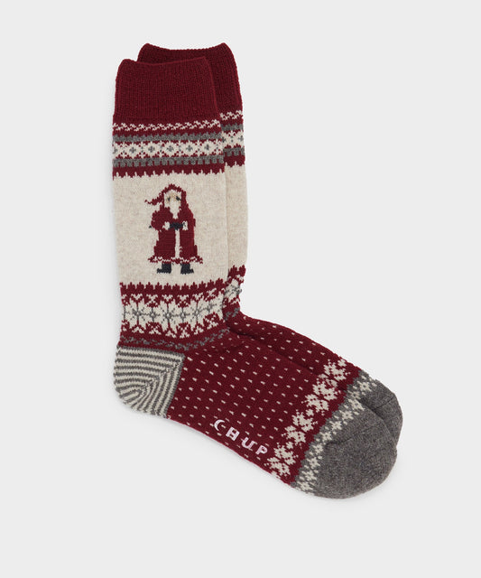Chup Santa Wool Sock - Red