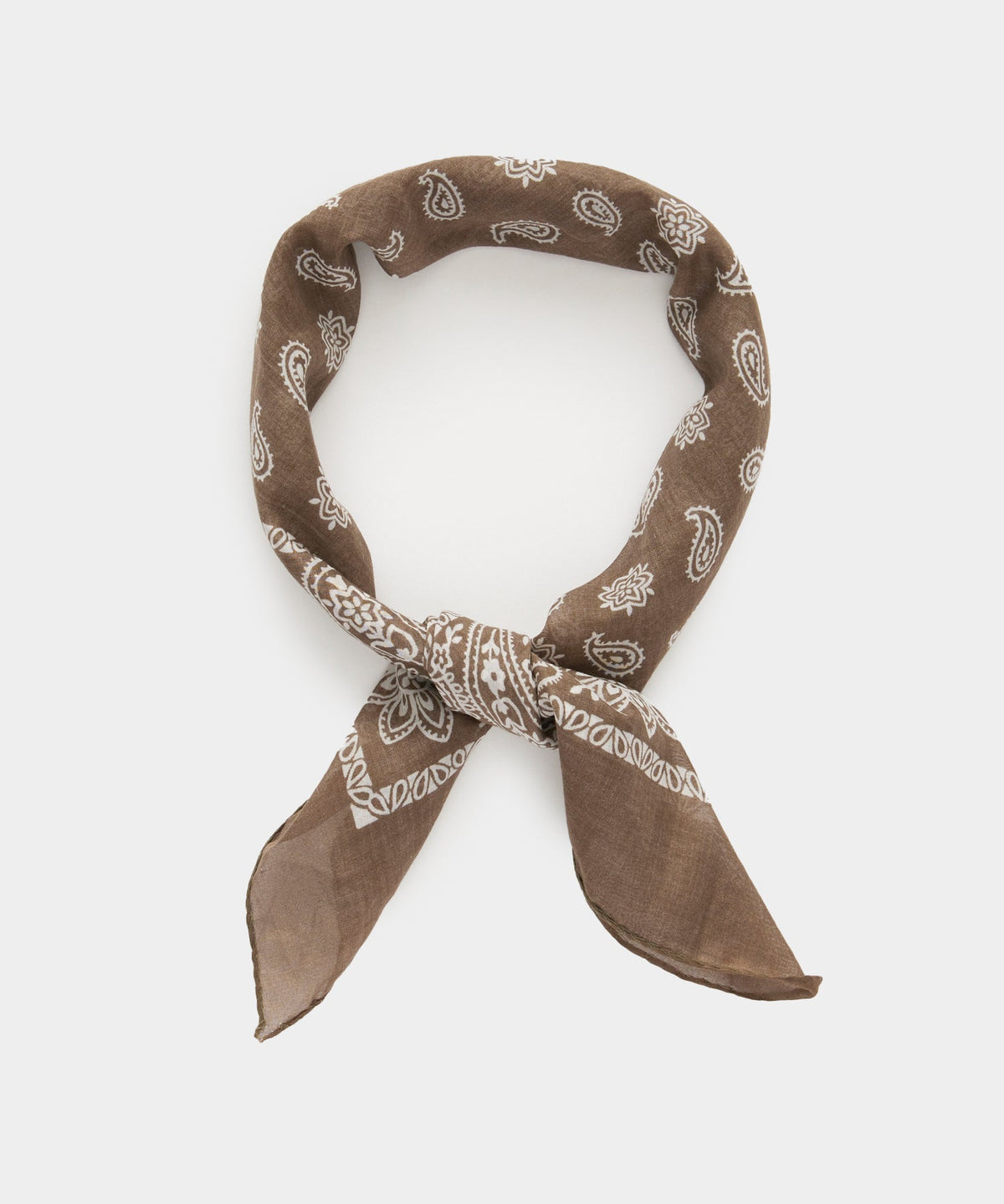 Cotton Bandana Neckerchief - Brown
