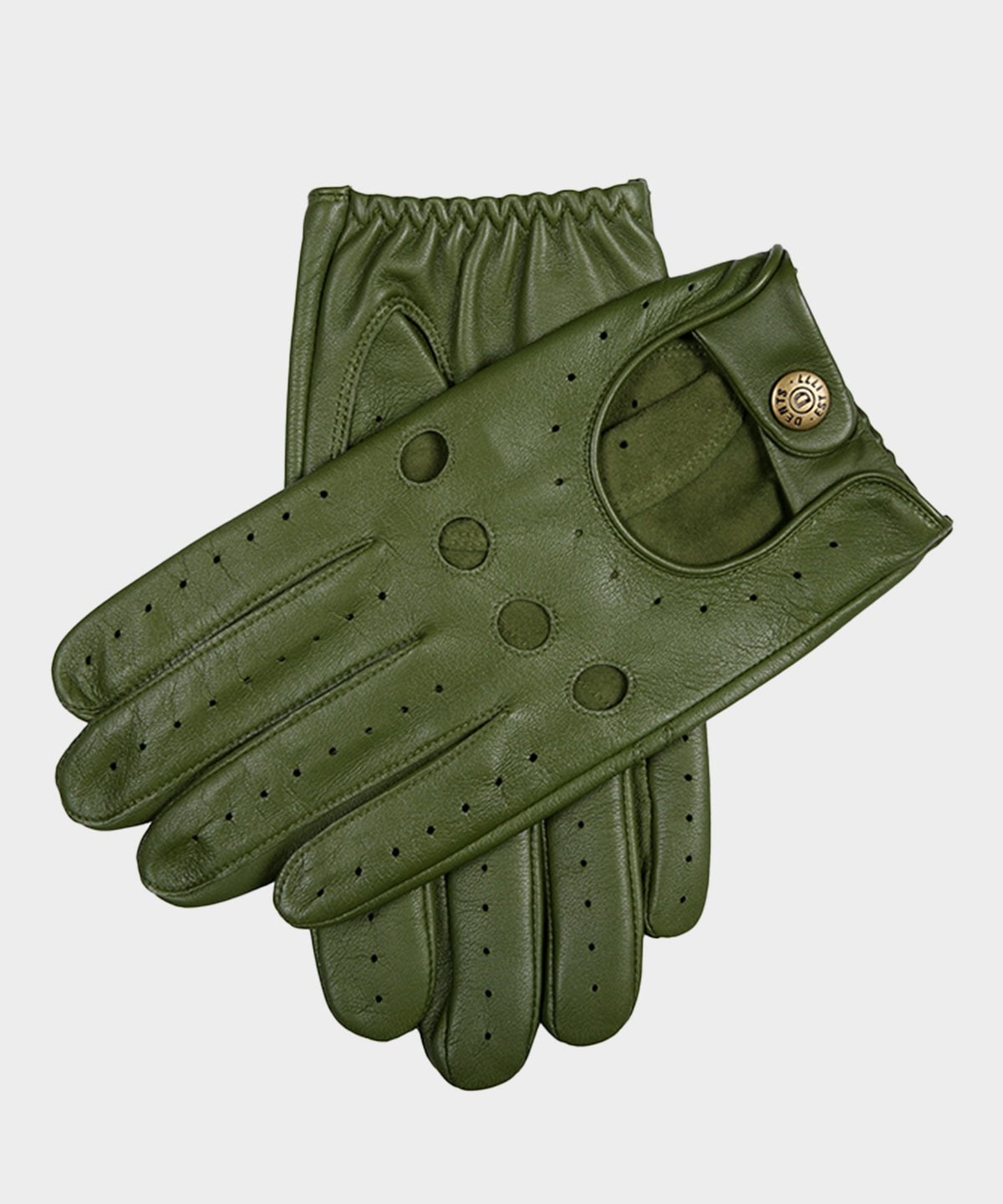 Dents Delta Leather Driving Glove - Green