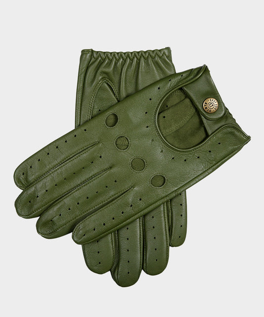 Dents Delta Leather Driving Glove - Green