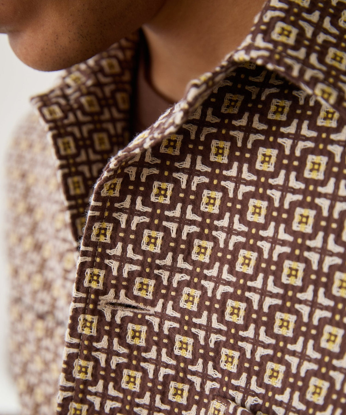 Dobby Chore Shirt - Brown