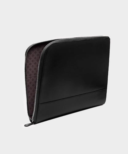 Ettinger Capra Large Zip A4 Portfolio Pouch - Black