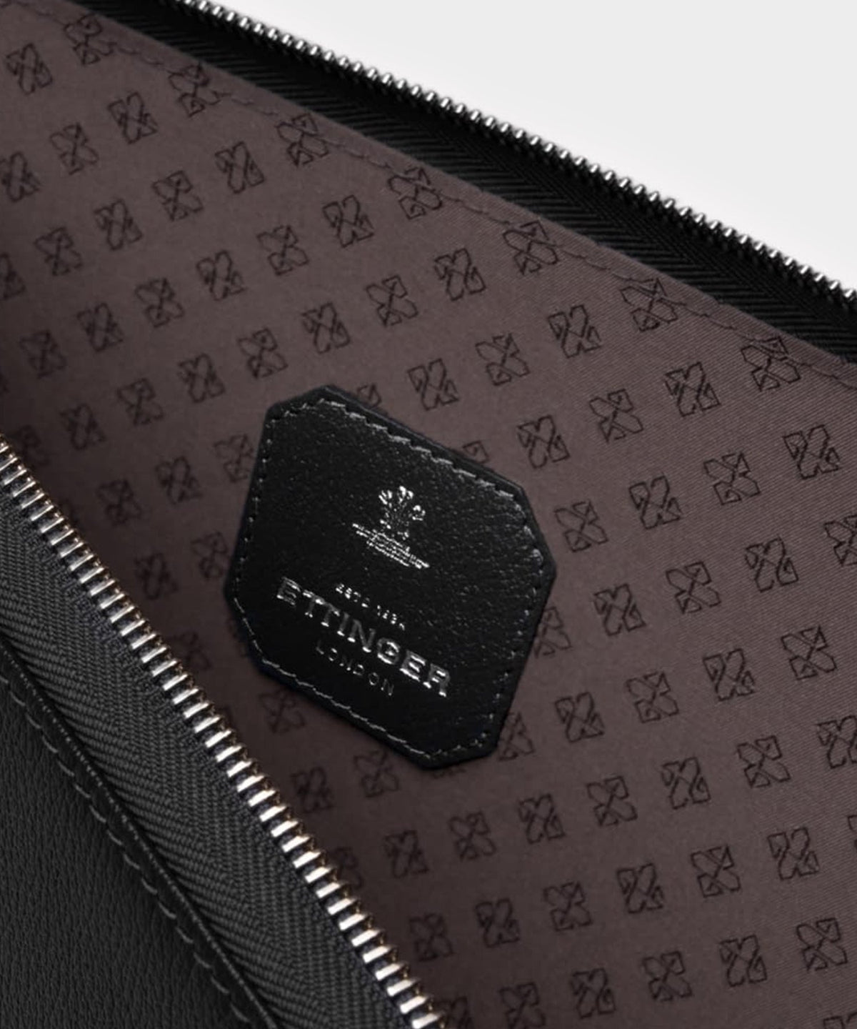 Ettinger Capra Large Zip A4 Portfolio Pouch - Black