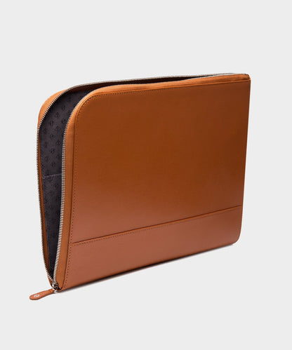 Ettinger Capra Large Zip A4 Portfolio Pouch - Tan