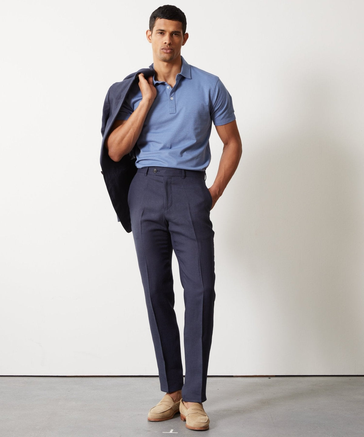Fine Pique Polo - Sail Blue