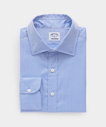 Hamilton + Todd Snyder Cotton Oxford Spread Collar Dress Shirt - Blue