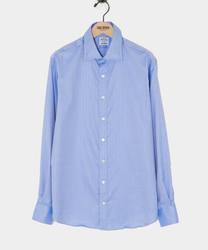 Hamilton + Todd Snyder Cotton Oxford Spread Collar Dress Shirt - Blue