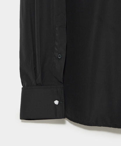 Hamilton + Todd Snyder Cotton Pleated Spread Collar Tuxedo Shirt - Black