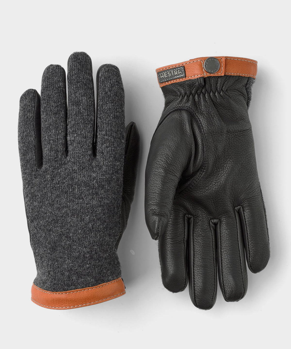 Hestra Deerskin Wool Tricot Glove - Grey
