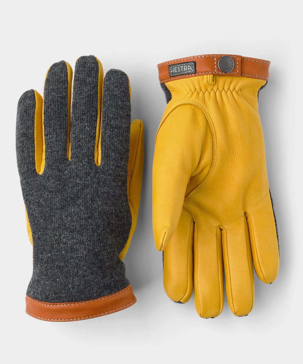 Hestra Deerskin Wool Tricot Glove - Yellow