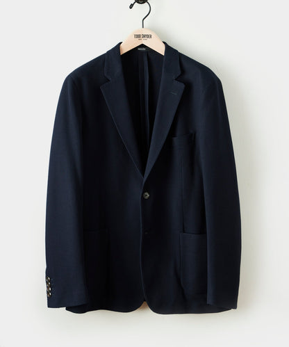 Italian Knit Sport Coat - Navy