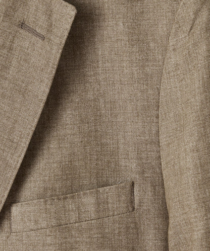 Italian Linen Sutton Jacket - Safari Tan|SAND