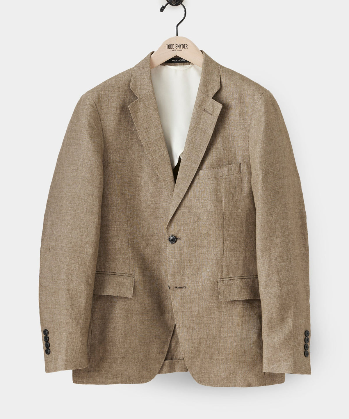 Italian Linen Sutton Jacket - Safari Tan|SAND