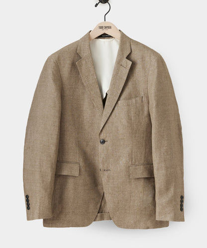 Italian Linen Sutton Jacket - Safari Tan|SAND