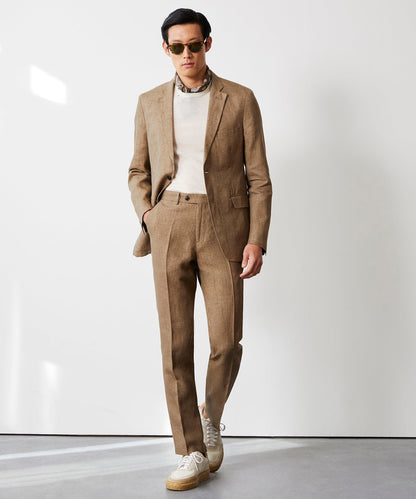 Italian Linen Sutton Jacket - Safari Tan|SAND