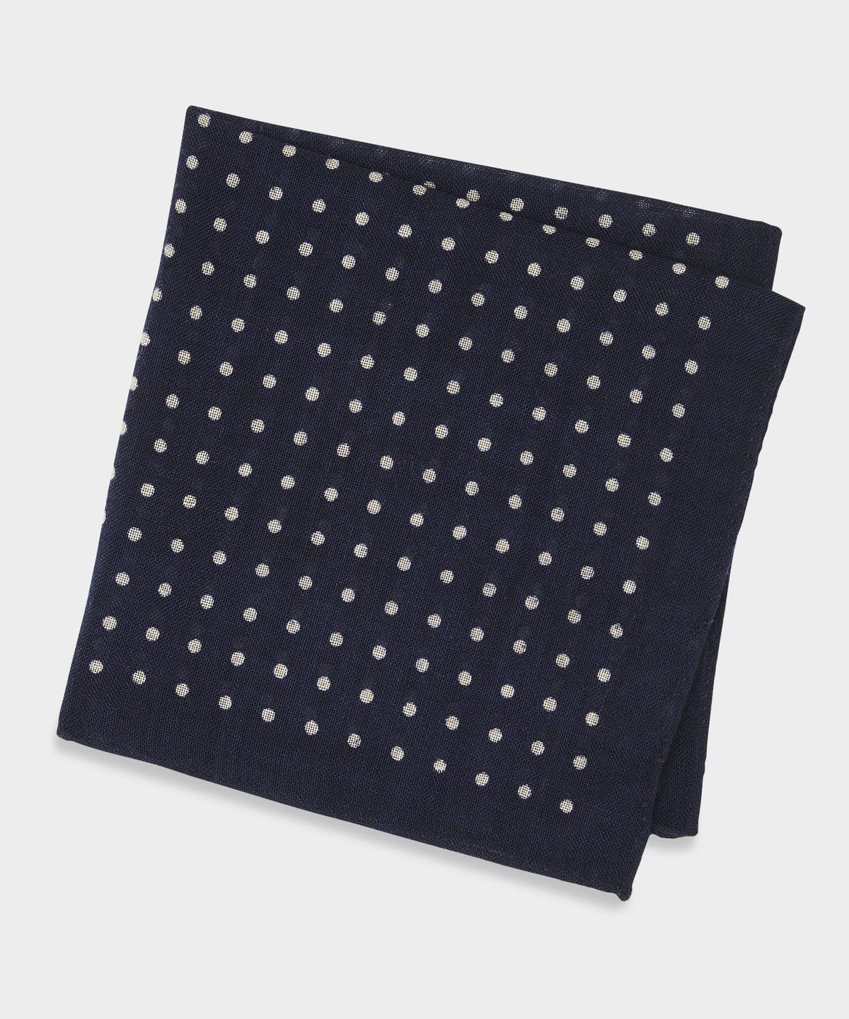Italian Polka Dot Pocket Square - Navy
