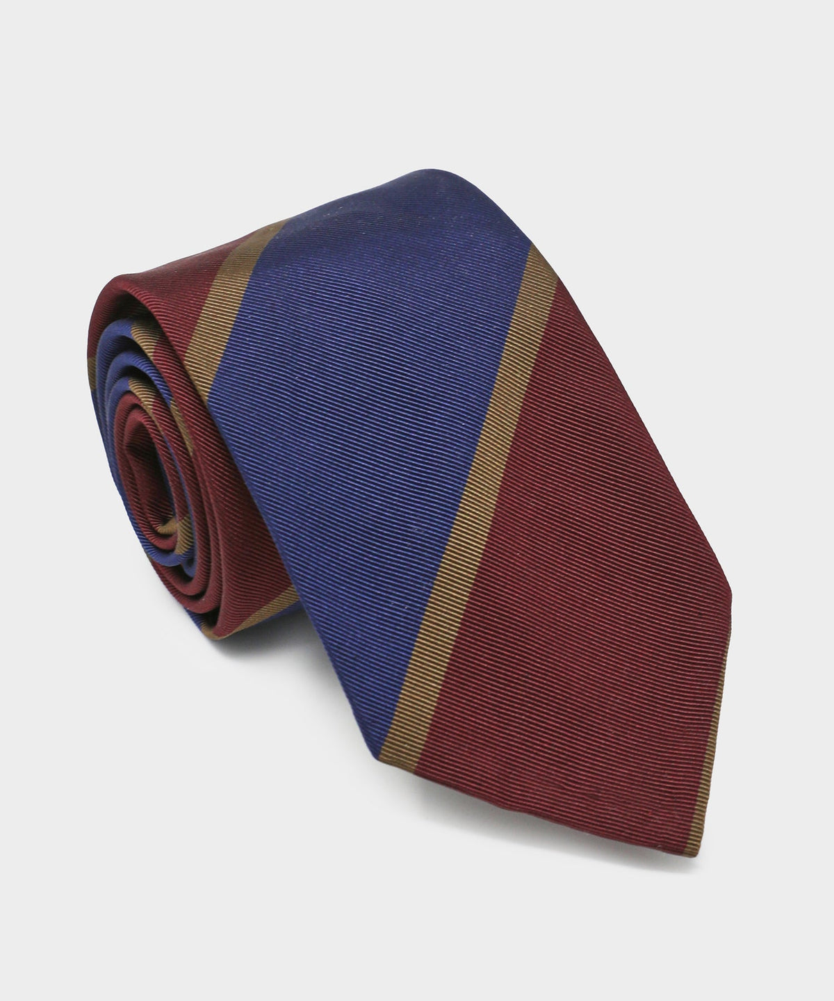 Italian Repp Stripe Tie - Navy