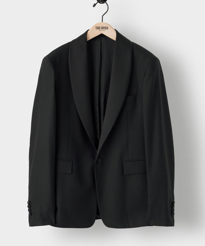 Italian Wool Shawl Tuxedo Jacket - Black