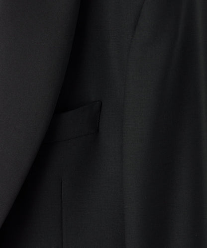Italian Wool Shawl Tuxedo Jacket - Black