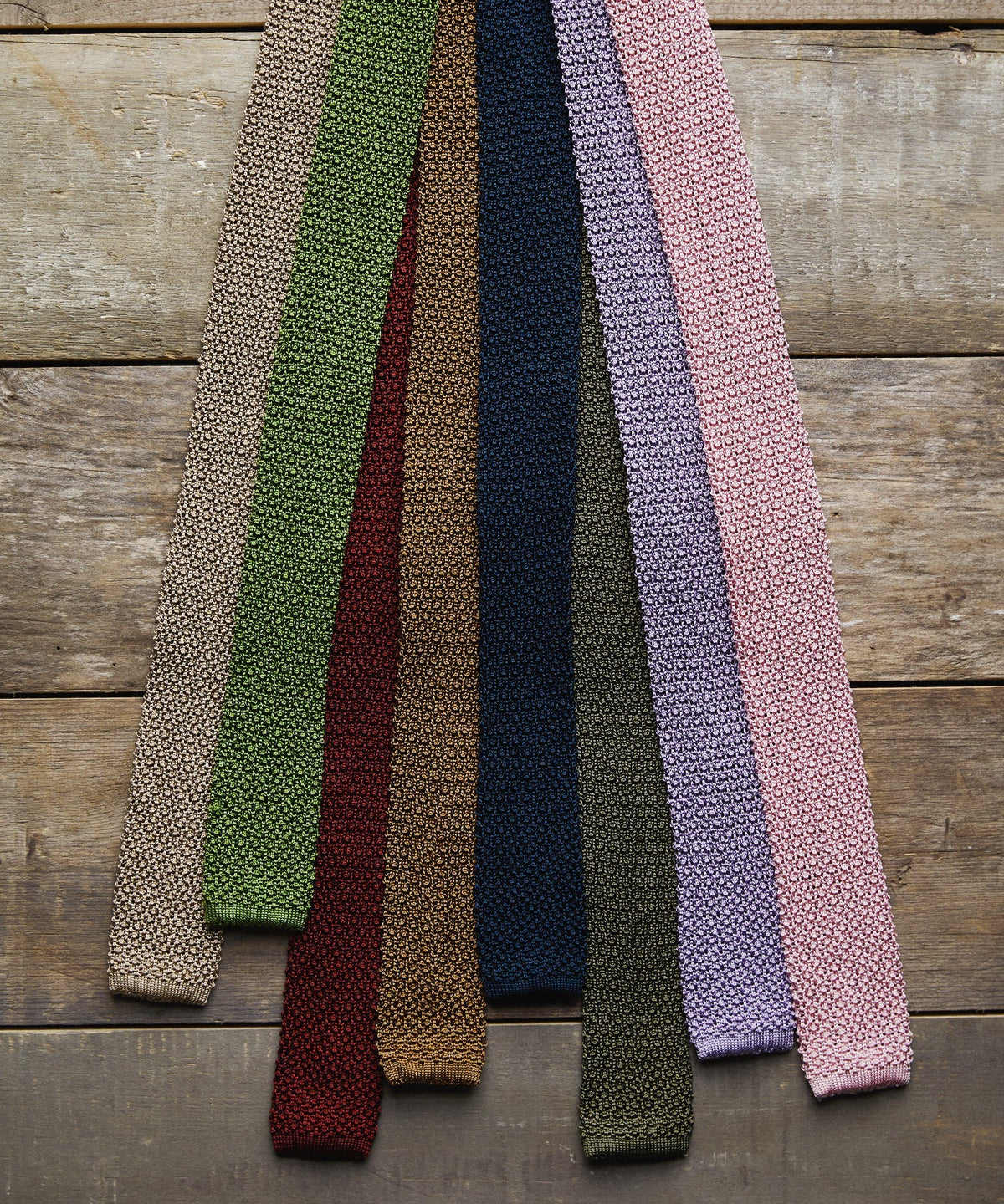 Italian Silk Knit Tie - Green