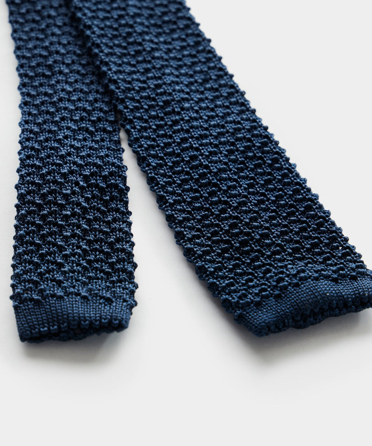 Italian Silk Knit Tie - Navy