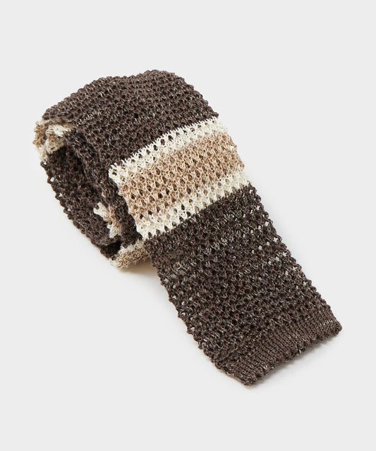 Italian Silk Tie - Brown