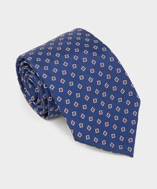 Italian Silk Tie - Navy