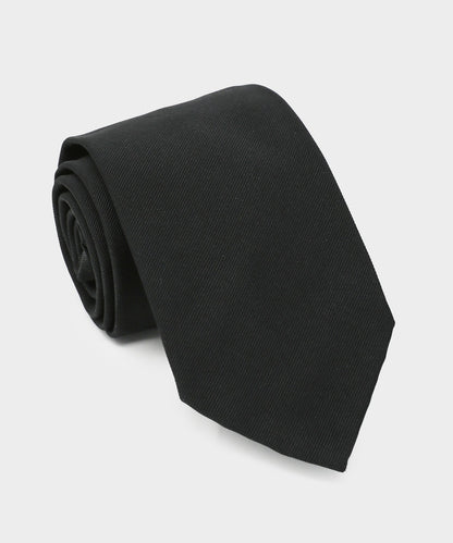 Italian Solid Tie - Black