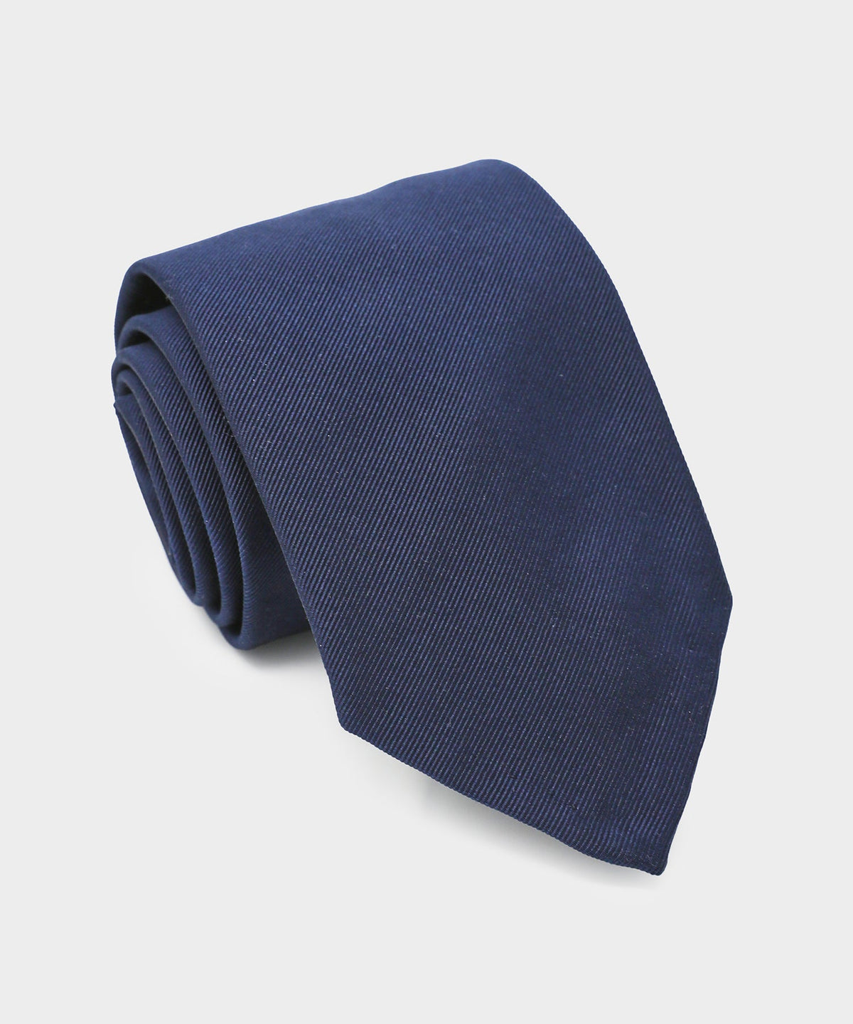 Italian Silk-Cotton Tie - Navy