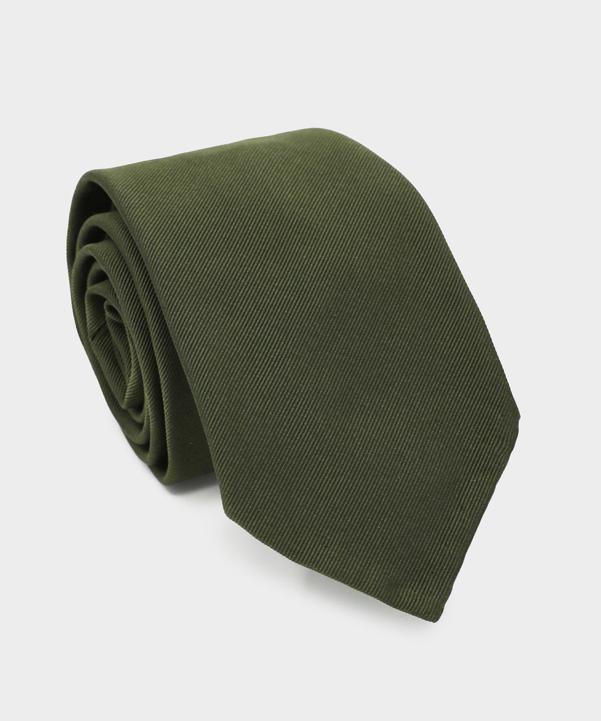 Italian Solid Tie - Olive