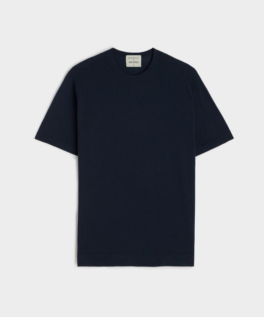 John Smedley Lorca Short Sleeve Knit Shirt - Navy