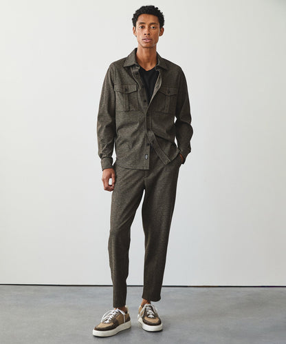 Knit Twill Utility Shirt - Black