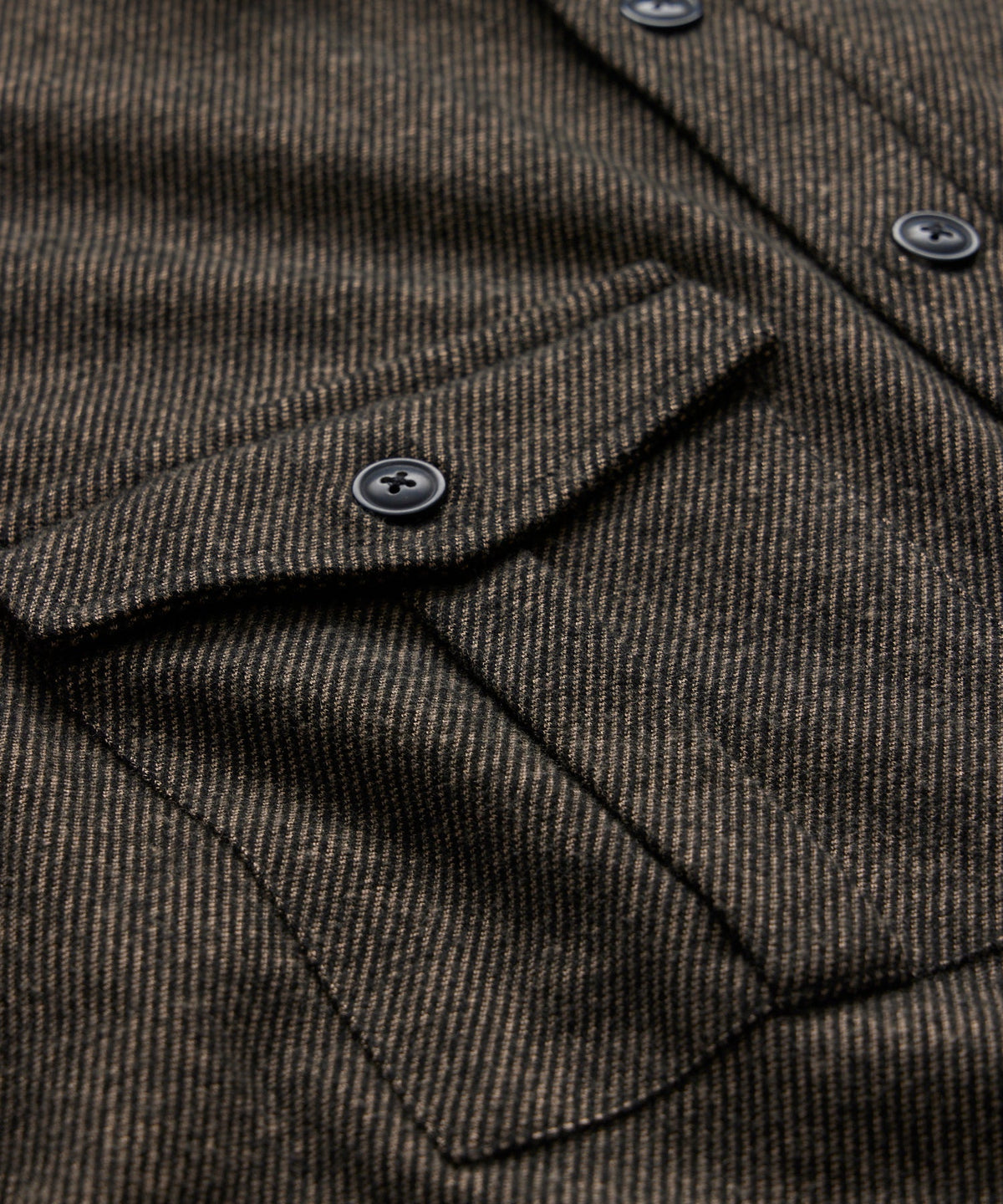 Knit Twill Utility Shirt - Black
