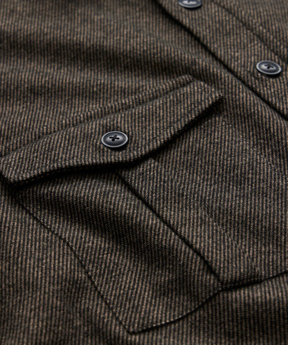 Knit Twill Utility Shirt - Black