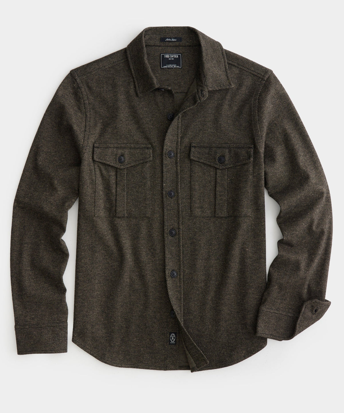 Knit Twill Utility Shirt - Black