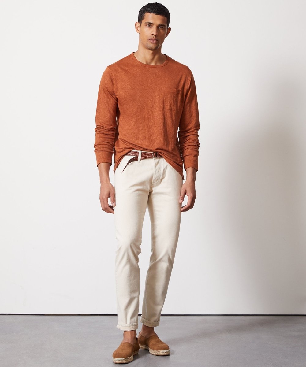 Linen Jersey Pocket Tee - Gingersnap