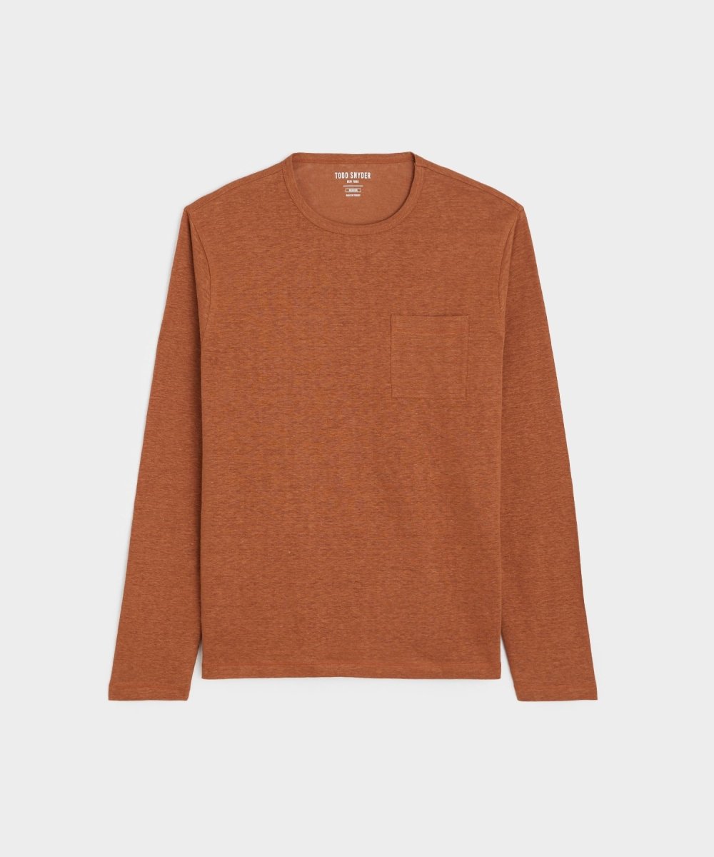 Linen Jersey Pocket Tee - Gingersnap