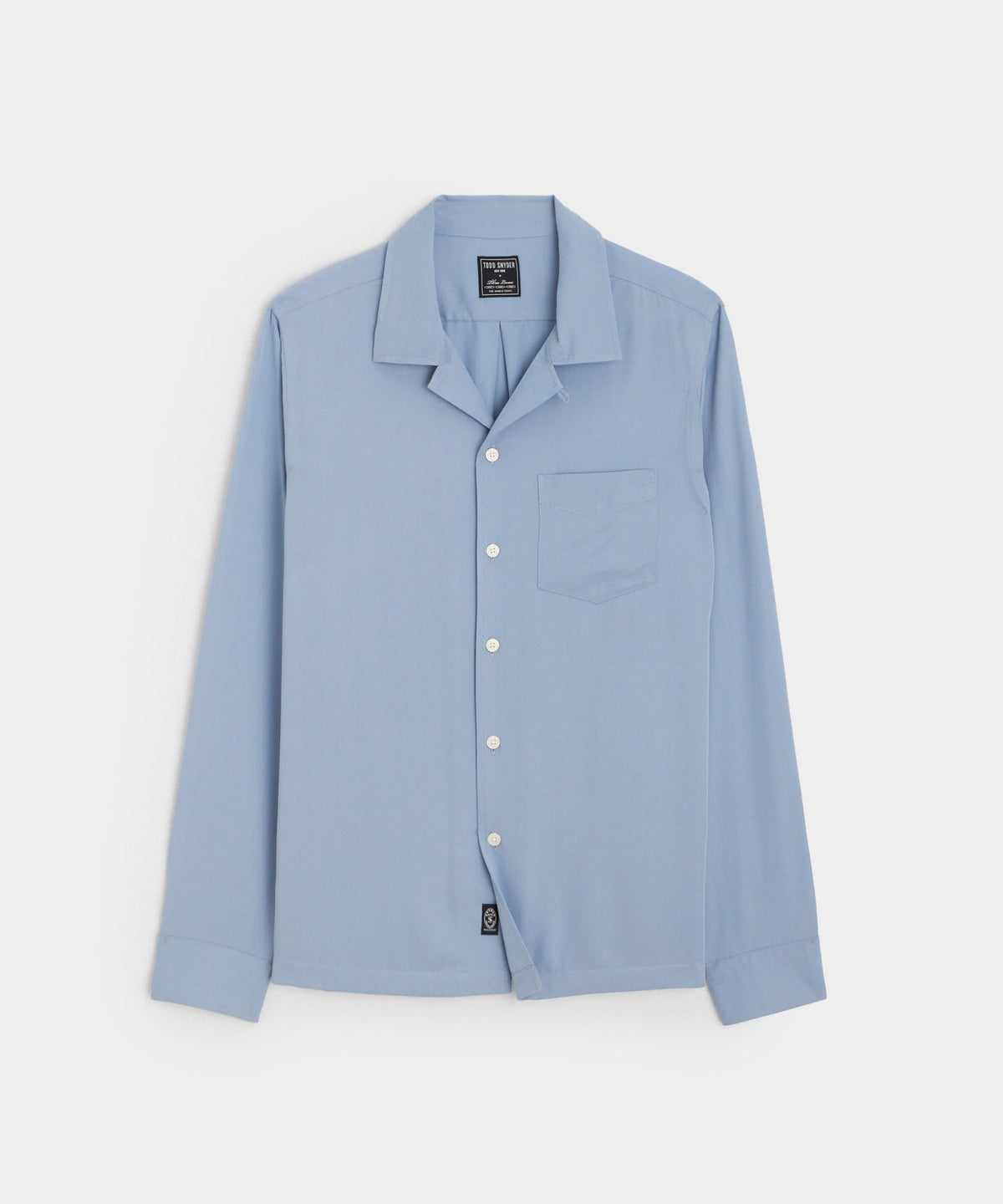 Slim Fit Rayon Hollywood Shirt - Steel Blue