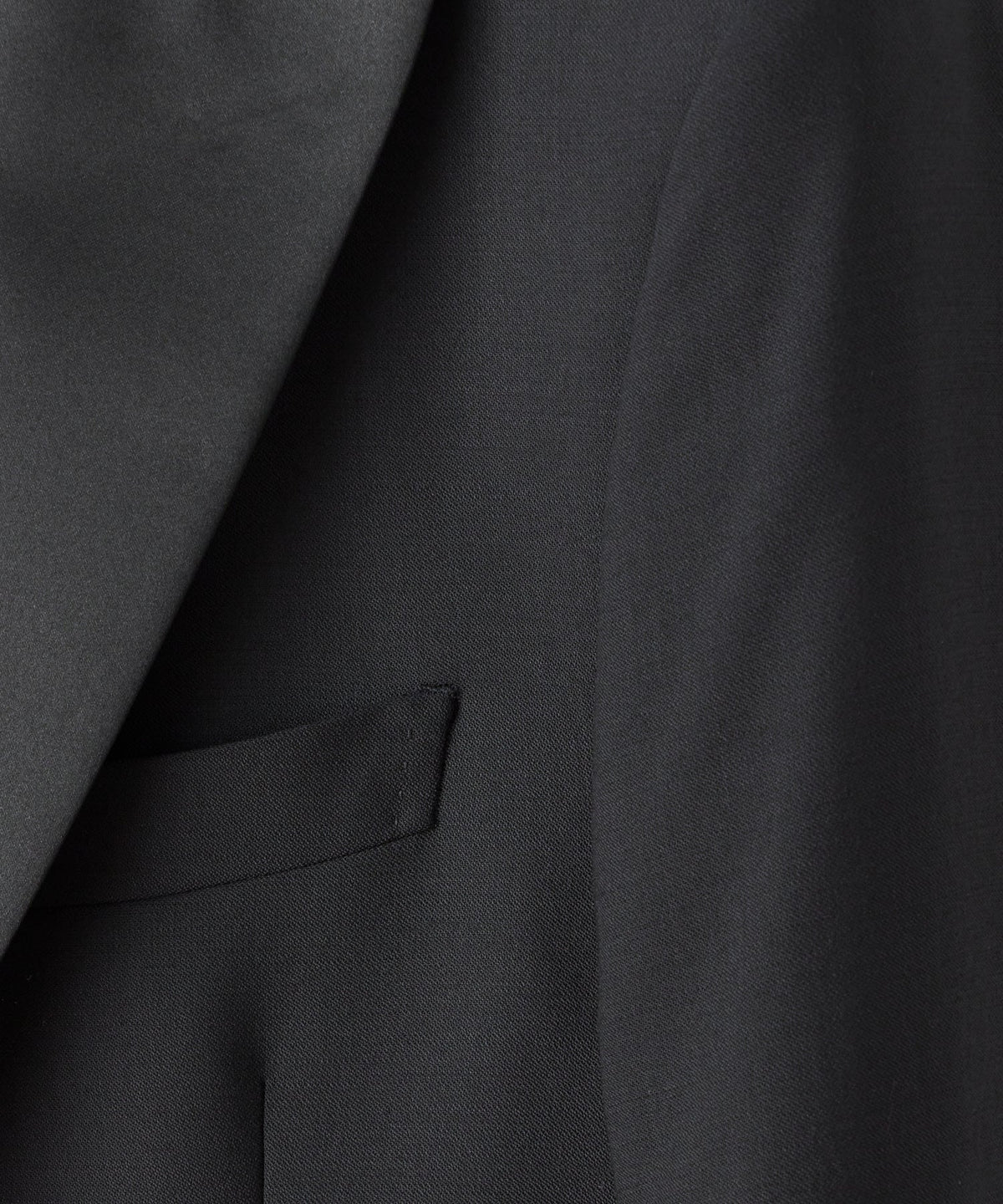 Italian Wool Peak Lapel Tuxedo Jacket - Black