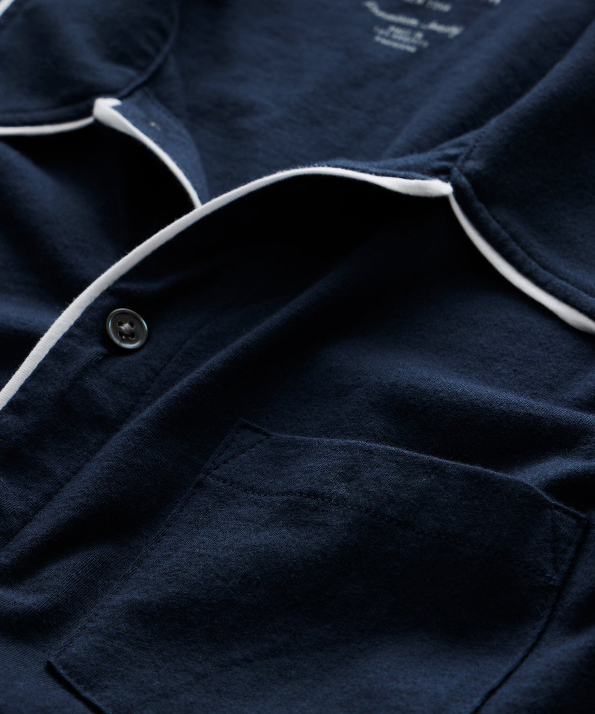 Made in L.A. Montauk Tipped Full Placket Polo - Navy